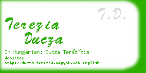 terezia ducza business card